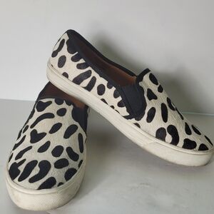 J.Crew Cowhide Animal Print Slide Shoe Loafer size  9